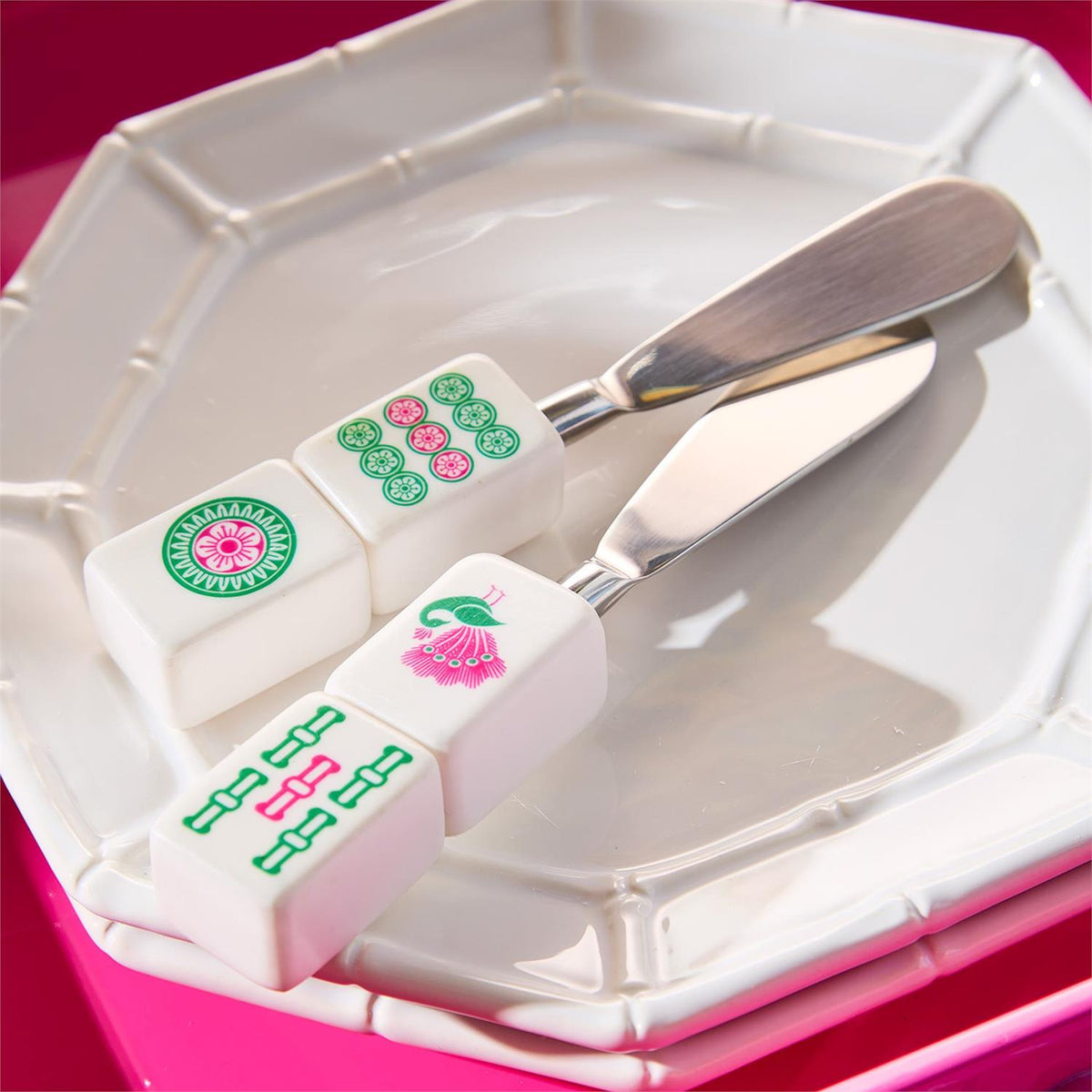 Two's Company S/2 MAHJONG SPREADERS ON GIFT CARD