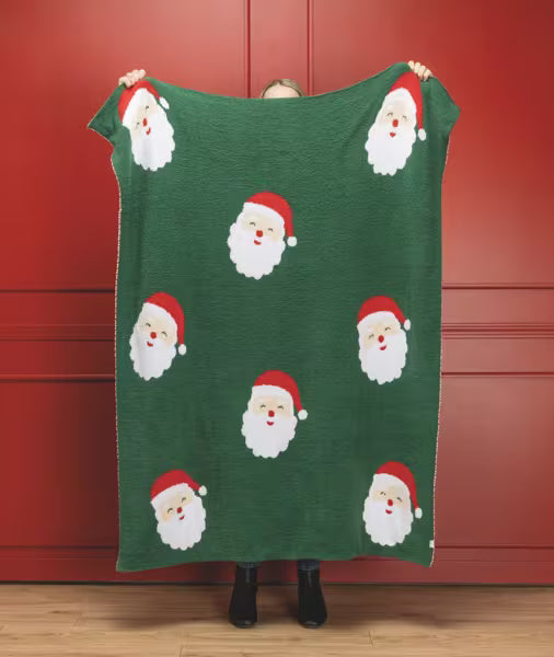 MUD PIE SANTA CHENILLE BLANKET