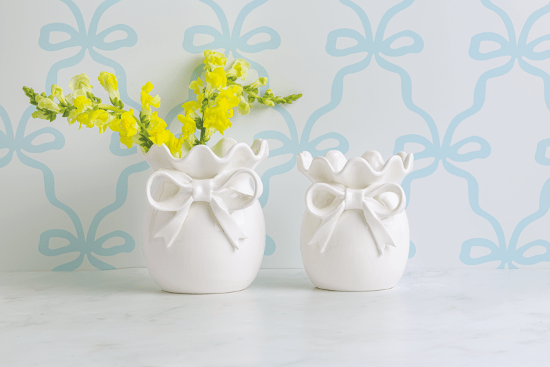 MUD PIE SMALL BOW VASE
