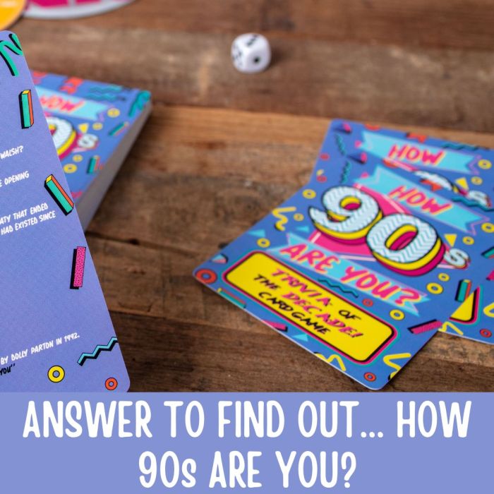 How 90s Are You? 90s Trivia Cards