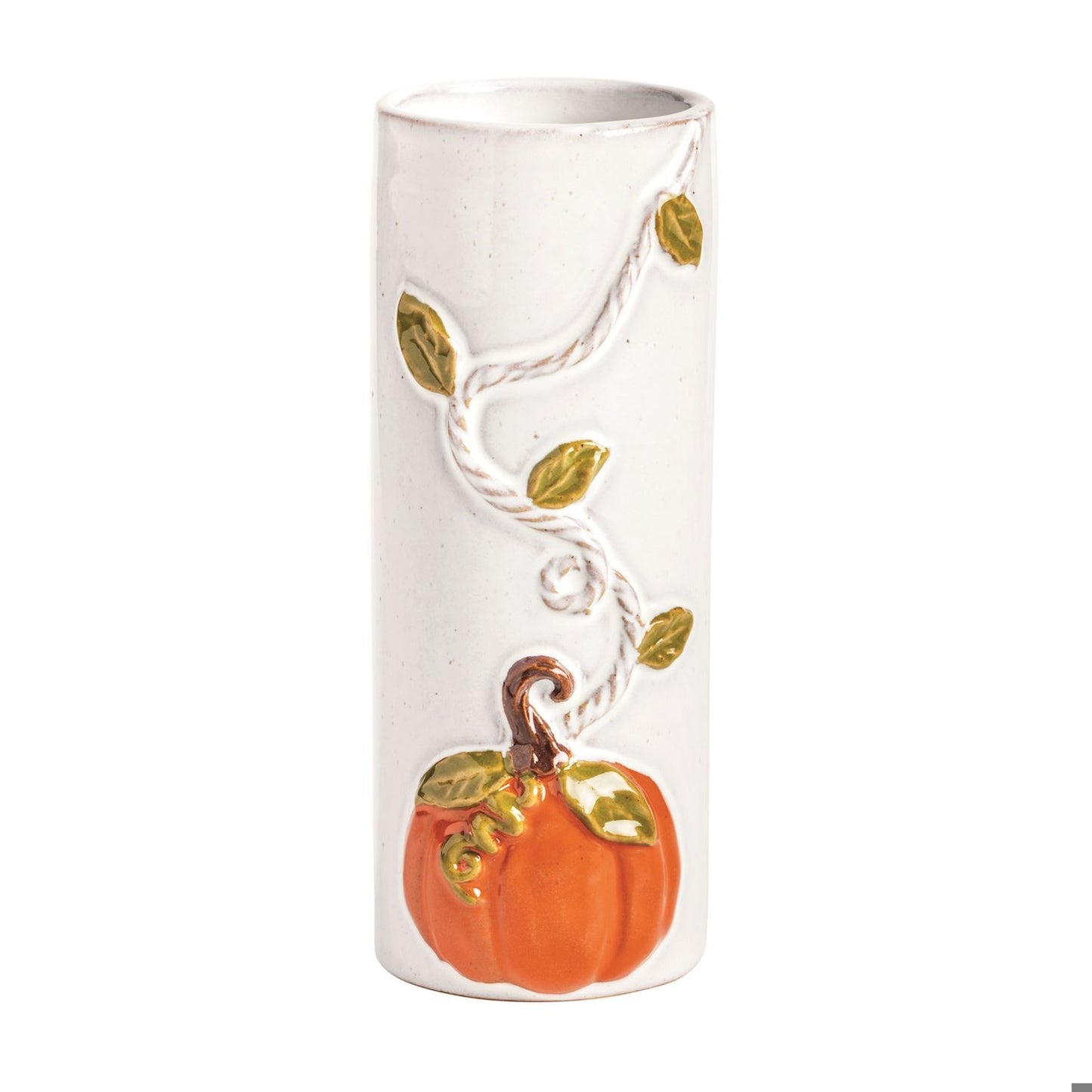 MUD PIE Orange Pumpkin Vine Stem Vase