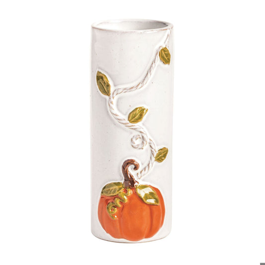MUD PIE Orange Pumpkin Vine Stem Vase