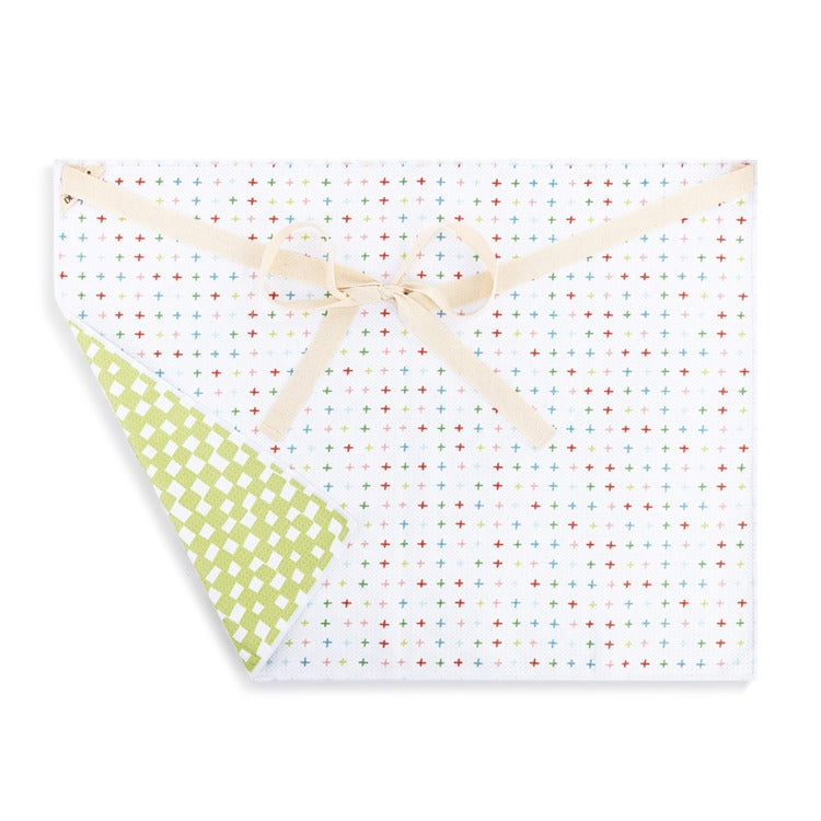 DEMDACO Green Checker Absorbent Half Apron - 27x20in