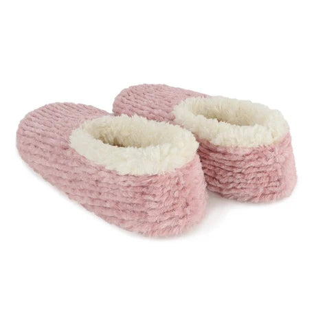 Snoozies! Womens Teddy Bear Faux Fur Slipper With Memory Foam Sole Light Pink
