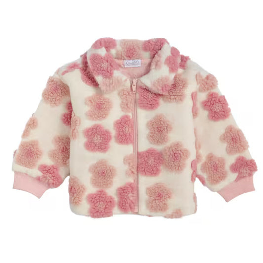 MUD PIE FLORAL SHERPA JACKET