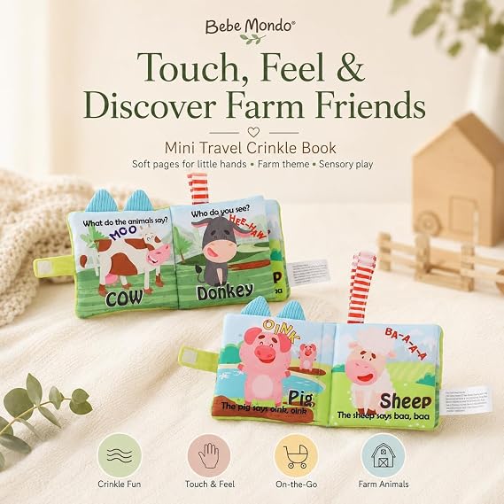 Farm Infants Toy – Chicken Soft Crinkle Books