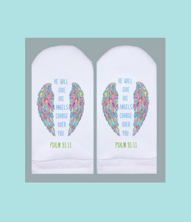 Standing on the Word Socks Psalms 91:11 - He Will Give His Angels Charge Over You
