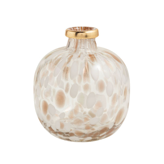 MUD PIE LARGE WHITE & GOLD TORTOISE VASE