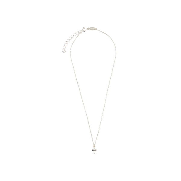MUD PIE SILVER BOXED CROSS NECKLACE