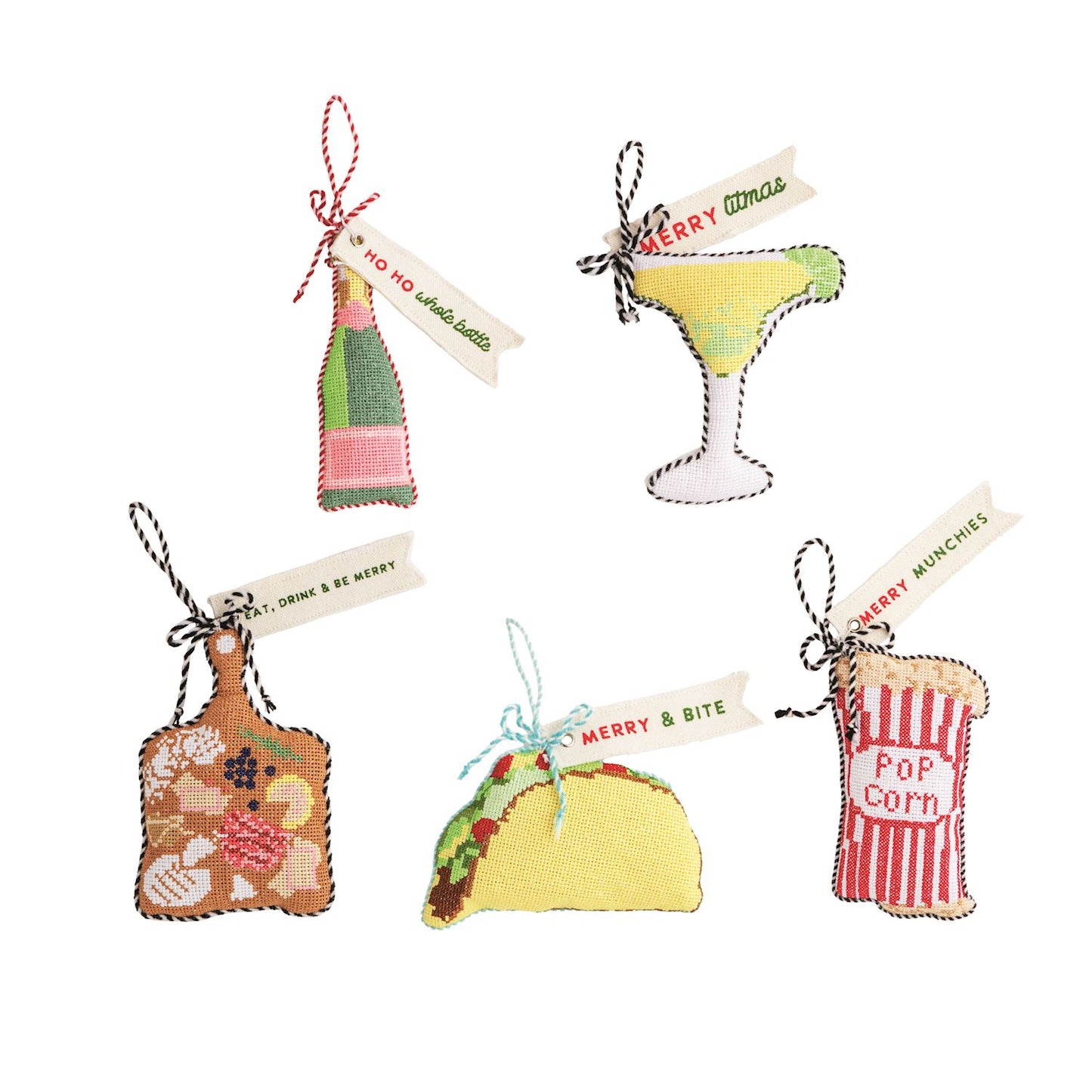 MUD PIE NEEDLEPOINT ORNAMENTS