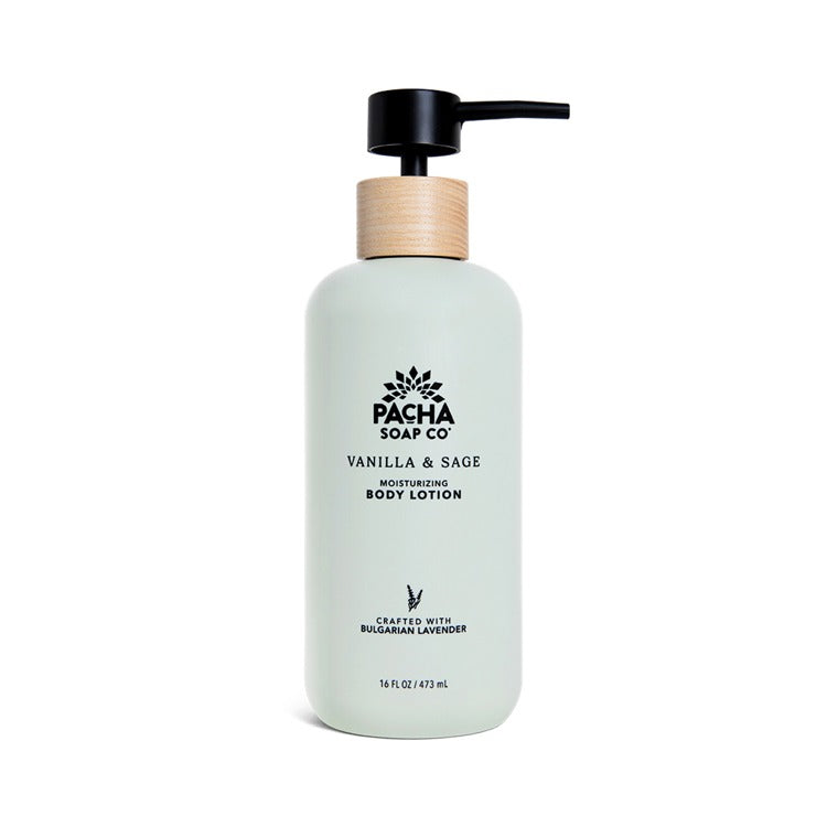 PACHA SOAP CO BODY LOTION, VANILLA & SAGE