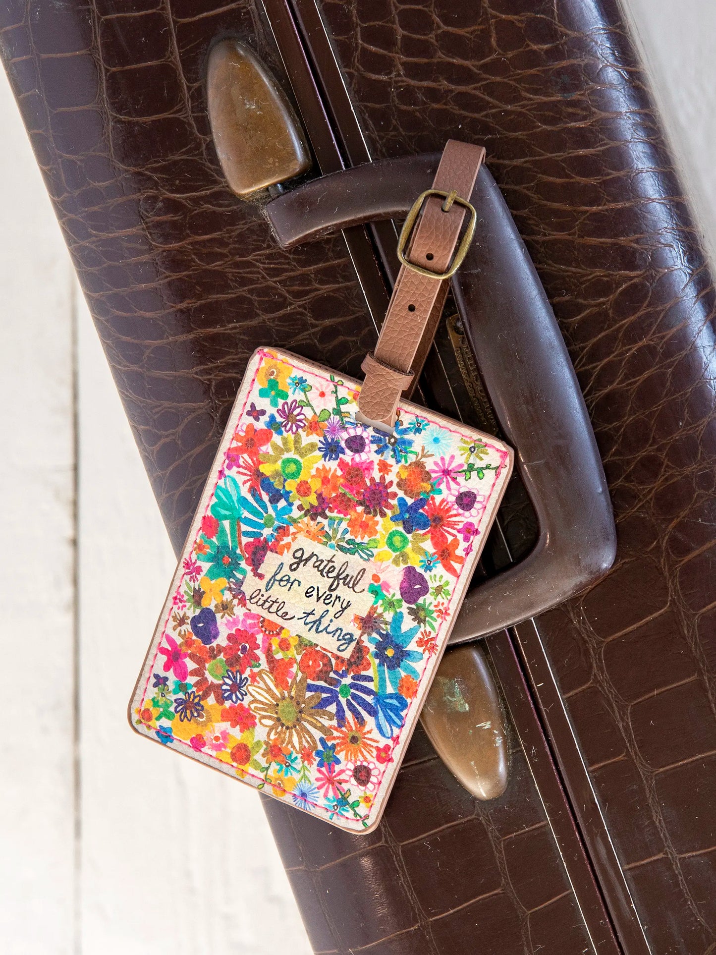 Natural Life Travel Happy Luggage Tag-Grateful