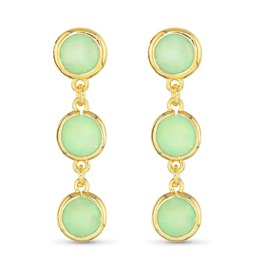 Amanda Blu Faceted Cz Earrings | Ice Blu Collection-Green