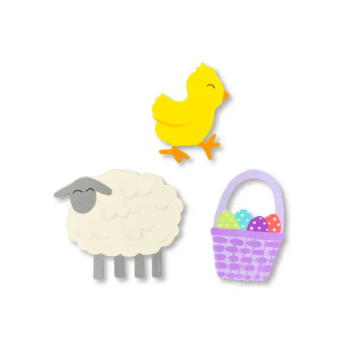 Roeda Studio Easter w/ Lamb Magnets S/3, Easter Decor