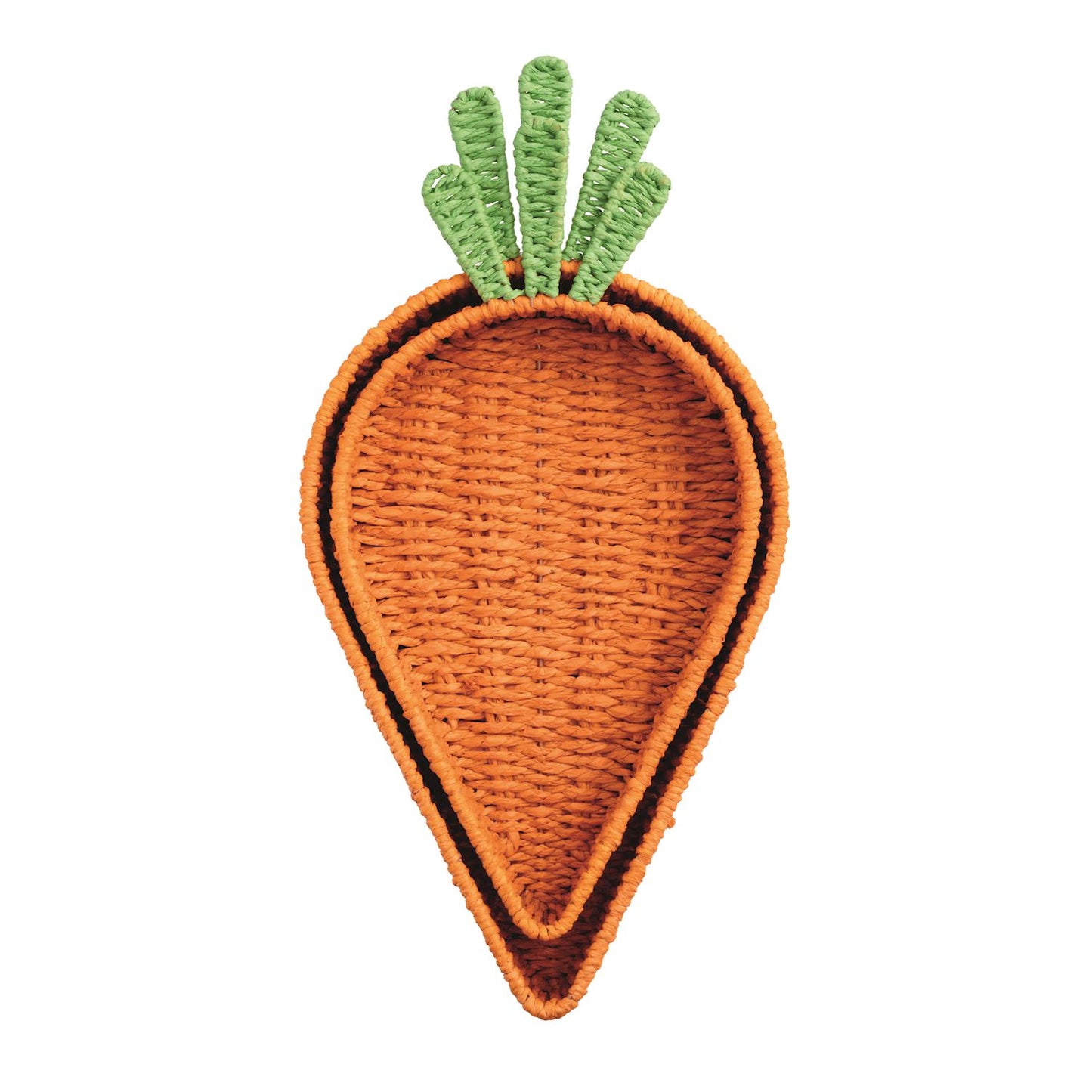 MUD PIE WOVEN CARROT TRAY SET