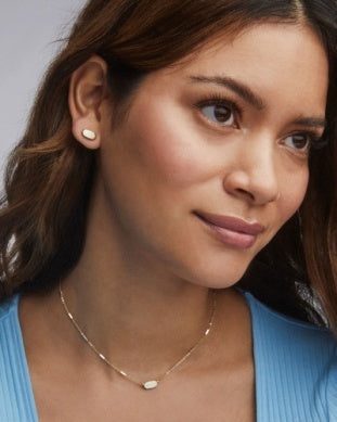 KENDRA SCOTT FERN PENDANT NECKLACE GOLD METAL