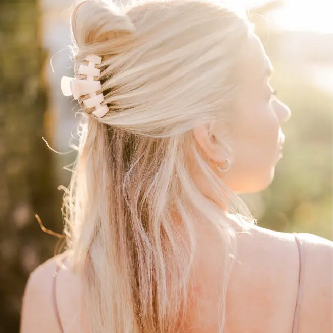 Teleties Classic Hair Clip | Small | Almond Beige