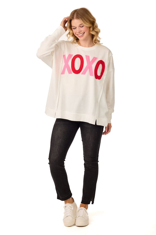 MUD PIE XOXO SWEATSHIRT