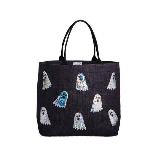 MUD PIE BLACK HALLOWEEN SPARKLE TOTE