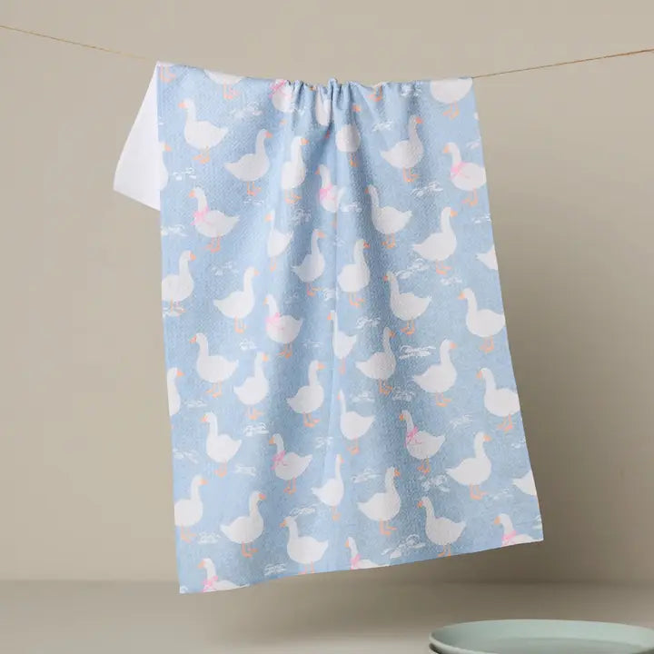 Geometry Duck Trail Tea Towel