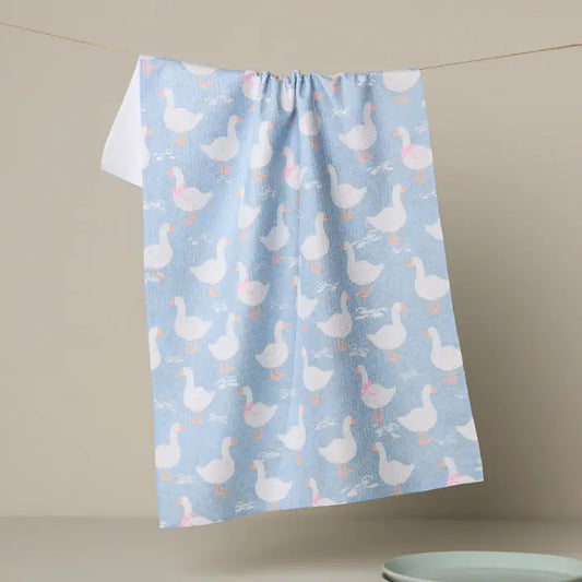Geometry Duck Trail Tea Towel