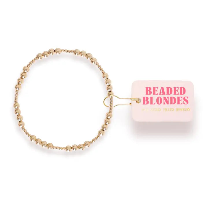 Beaded Blondes Scottie Bracelet in Gold