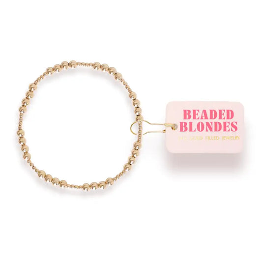 Beaded Blondes Scottie Bracelet in Gold