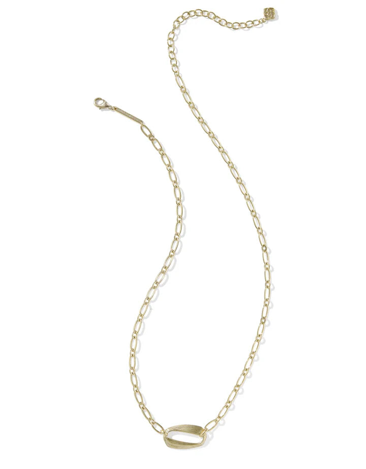 KENDRA SCOTT KIRA SHORT PENDANT NECKLACE GOLD