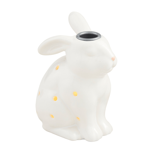 MUD PIE LARGE LIGHT-UP BUNNY TAPER HOLDER