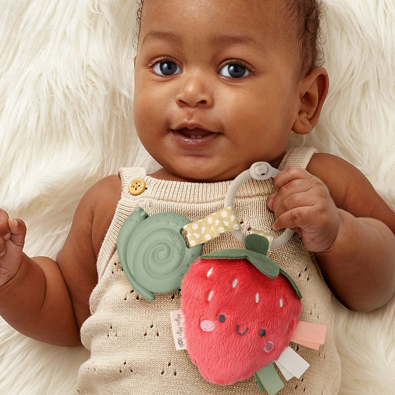 Itzy Ritzy Pal™ Plush + Teether-Strawberry