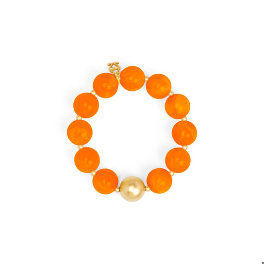 ZENZII Glossy Resin Bracelet-Orange
