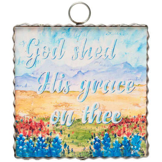 The Round Top Collection Mini Art "God Shed His Grace On Thee"
