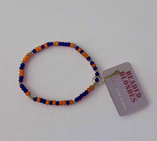 Beaded Blondes Orange & Cobalt Sprinkle