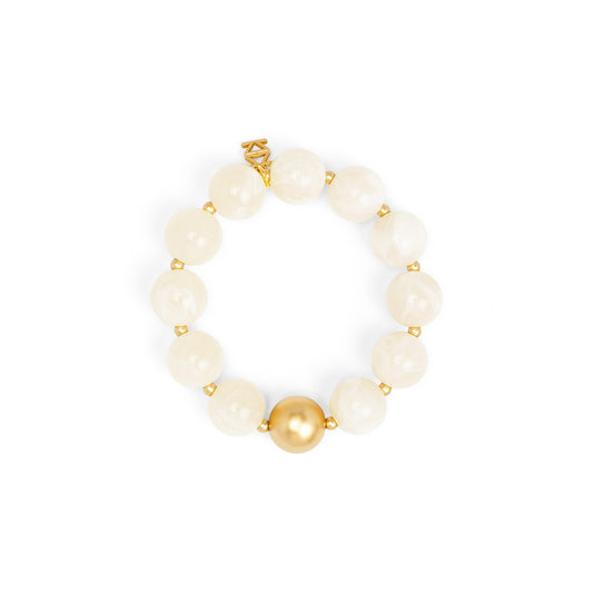 ZENZII Glossy Resin Bracelet-White