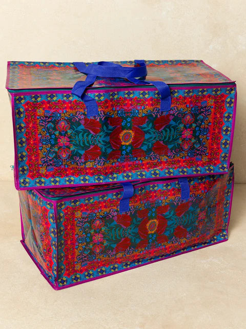 Natural Life Better Than A Box Packing Tote Set-Red Folk Flower