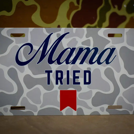 Scent South Mama Tried White Osc - Car Tag