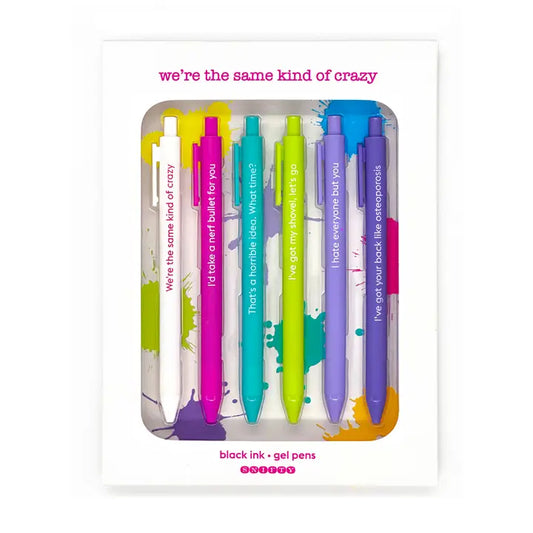 Snifty Same Kind of Crazy - Quotable Gel Pen Set