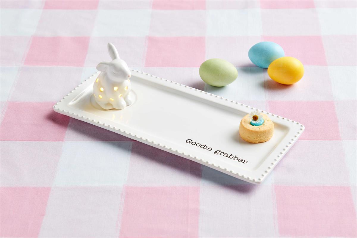 MUD PIE BUNNY LIGHT-UP SITTER
