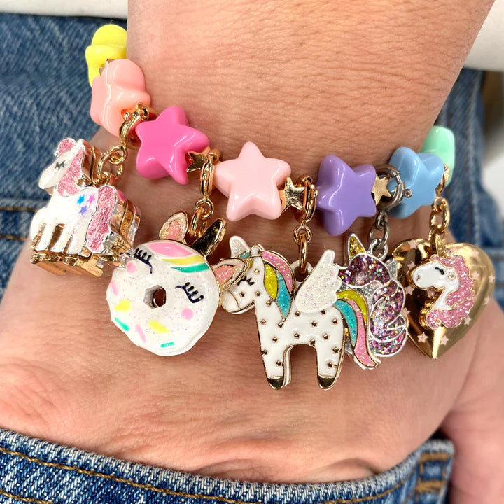 Charm It! Gold Unicorn Donut Charm