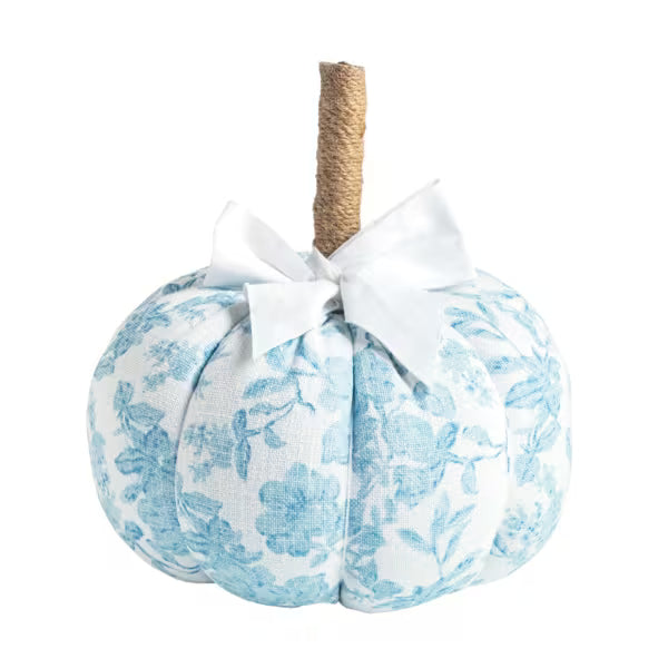 MUD PIE SMALL BLUE PATTERNED PUMPKIN