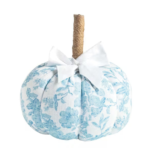 MUD PIE SMALL BLUE PATTERNED PUMPKIN