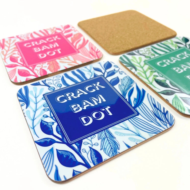 My Fair Mahjong Coasters, 4 Set-Nature Pattern