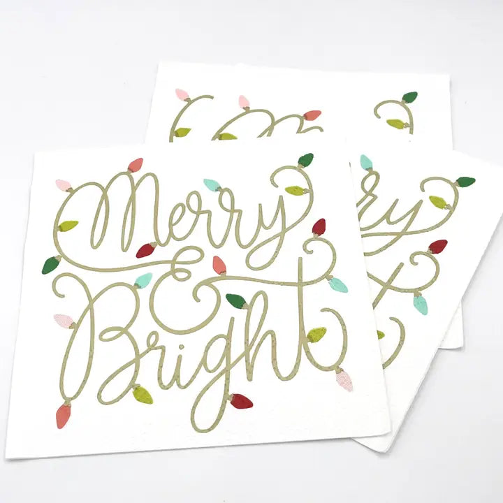 Soiree-Sisters Christmas Cocktail Napkins | Merry and Bright - 20ct