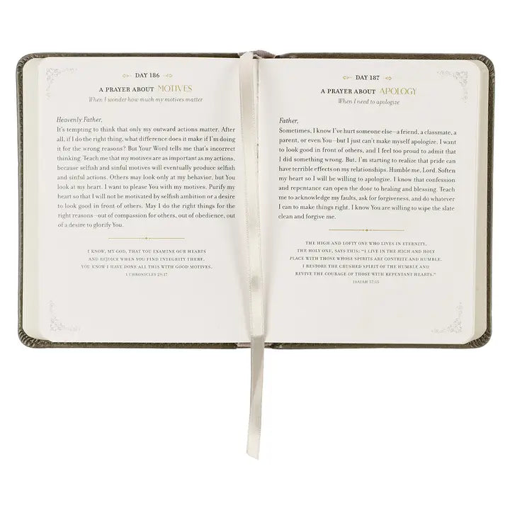 Daily Prayers For Graduates Gray Faux Leather Devotional