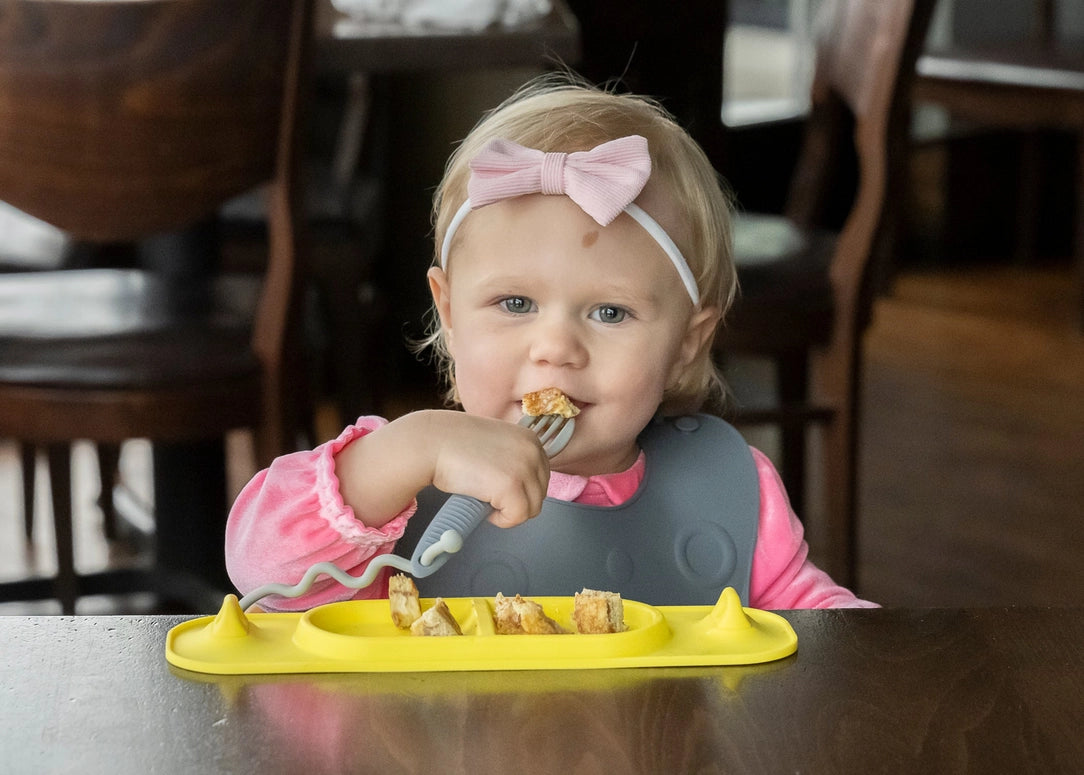 Busy Baby Eating Utensils-Pewter