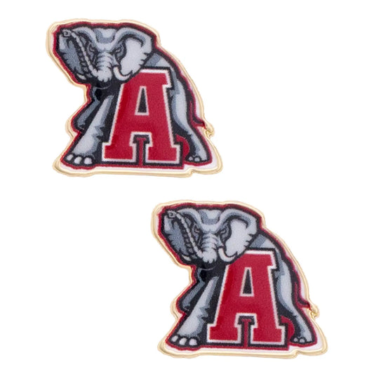 Canvas Style Alabama Crimson Tide Enamel Icon Stud Earrings