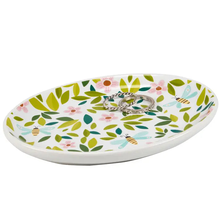 Primitives by Kathy  Flowers and Bees Vanity Tray