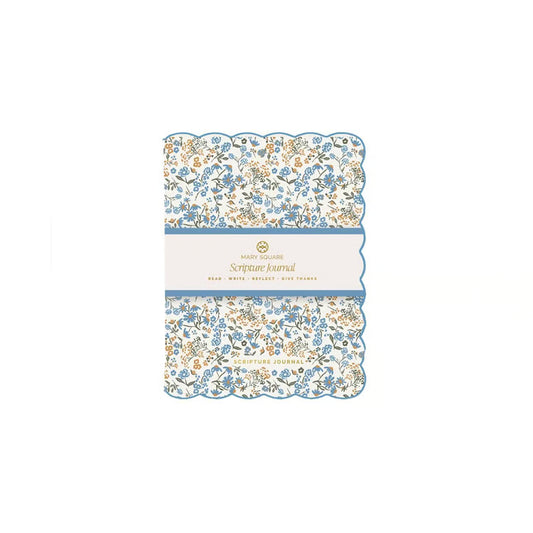MARY SQUARE Journal Scripture Petal Charm-Blue