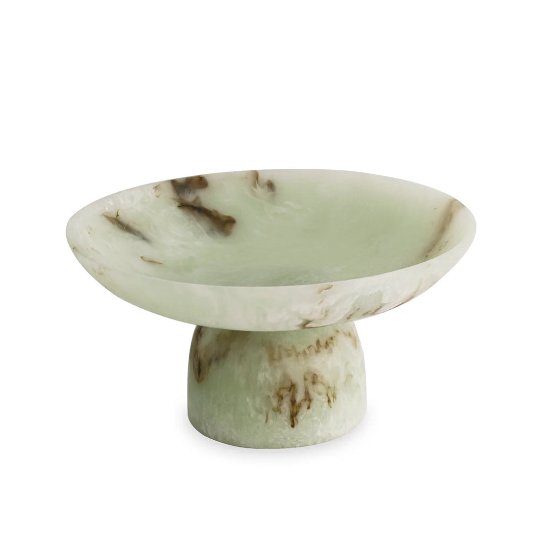 Beatriz Ball RESIN Giada Medium Pedestal Jade Swirl