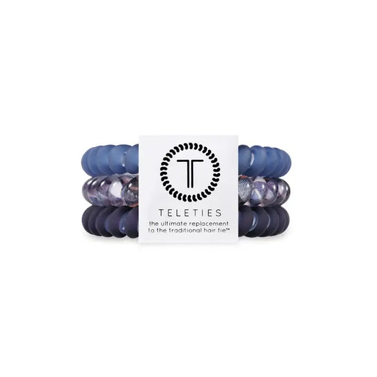 Teleties Spiral Hair Coils | Small | Midnight Rain Hair Ties